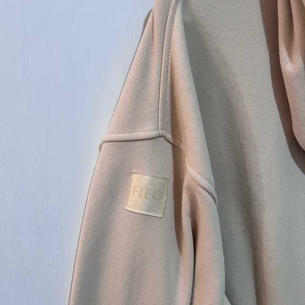 Fleo Beige Cropped Hoodie - Picture 3 of 4